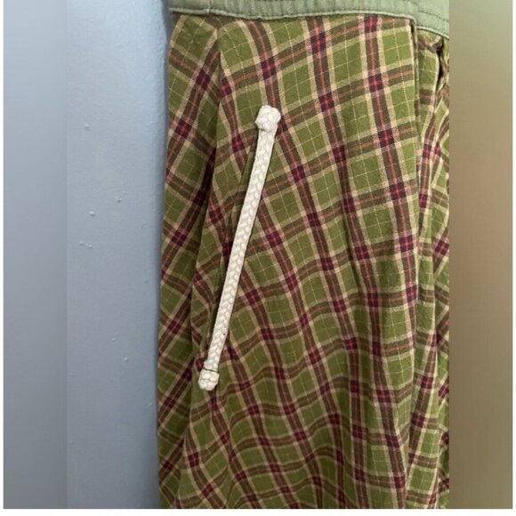 Women’s Green Plaid Vintage Swing Dress – Retro Style – Size X-Large - Picture 4 of 9
